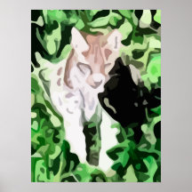 pintura del gato del lince posters