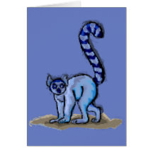 Pintura del Lemur y tarjeta atadas anillo de los h