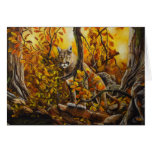 Pintura del león de montaña en productos adaptable felicitaciones