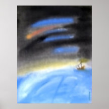 Pintura del paisaje marino posters
