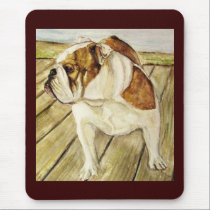 pintura del perfil del dogo alfombrillas de raton 