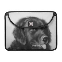 PINTURA DEL PERRO DE TERRANOVA DEL VINTAGE FUNDA PARA MACBOOK PRO