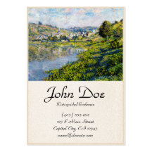 Pintura del waterscape del paisaje de Vetheuil Cla Tarjetas De Visita