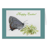 Pintura feliz de la acuarela de la mariposa de Pas Tarjetón