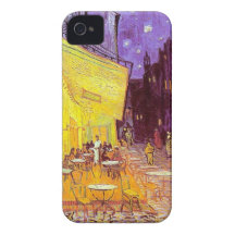 Pintura impresionista del café de Van Gogh iPhone 4 Case-Mate Coberturas