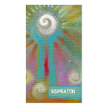 Pintura inspirada artsy colorida de la diversión ú tarjetas de visita