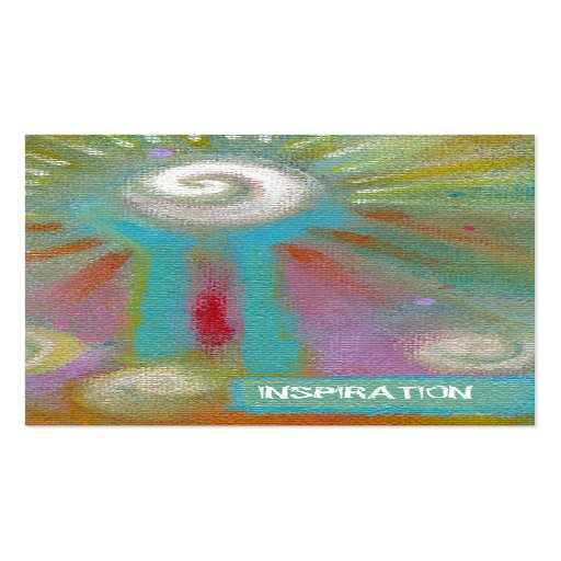 Pintura inspirada artsy colorida de la diversión ú tarjetas de visita