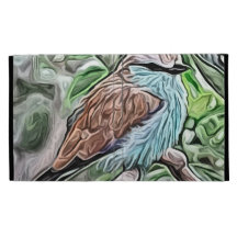pintura marrón y azul del pájaro