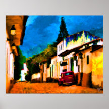 Pintura mate del chalet de Colombia Posters