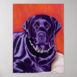 Pintura negra de Labrador Posters