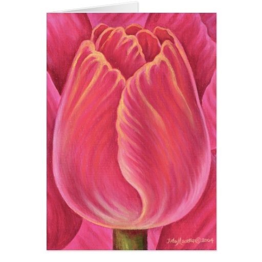 Pintura rosada de la naturaleza de la flor del tul tarjetas