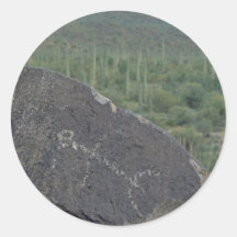 Pinturas en rocas etiquetas redondas