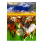 Pinturas surrealistas del arte de los CABALLOS Tarjeta Postal