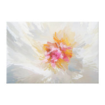 Pioenroos. Door FransJonker. Stretched Canvas Afdruk