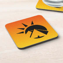 Pirámide amarillo-naranja posavasos