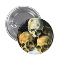 Pirámide de Cezanne del botón de los cráneos Pin