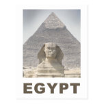 Pirámide de la esfinge de Egipto Tarjetas Postales