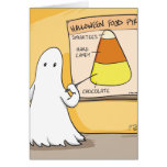 Pirámide del caramelo de Halloween Tarjeton