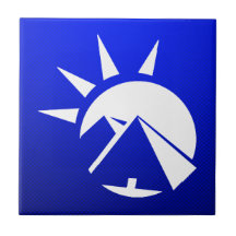 Pirámide egipcia azul teja  ceramica