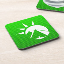 Pirámide egipcia verde posavasos de bebida