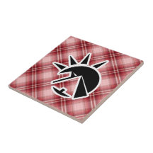 Pirámide roja del egipcio de la tela escocesa azulejo