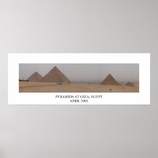 Pirámides en Giza, Egipto Poster