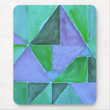Pirámides verdes y púrpuras Mousepad Tapetes De Ratones