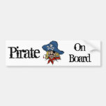 Pirata a bordo etiqueta de parachoque