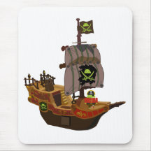 Pirata Andy en una nave Tapete De Ratones