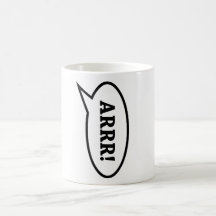 ¡Pirata ARRR! Taza - mano izquierda