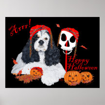 Pirata de cocker spaniel del americano impresiones