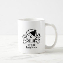 Pirata de las bragas taza de café