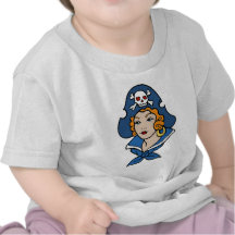 Pirata del chica camiseta