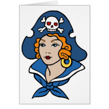 Pirata del chica tarjetón
