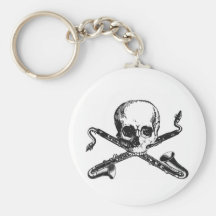 Pirata del clarinete bajo llavero personalizado
