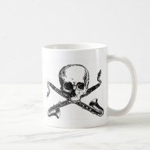 Pirata del clarinete bajo tazas