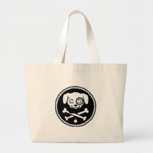 Pirata del perrito bolsas de mano