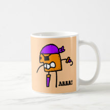 Pirata divertido Halloween Taza