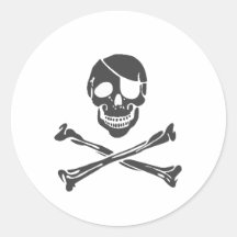 Pirata - escena alternativa del punk de la roca de pegatinas redondas
