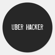 Pirata informático de Uber Etiqueta Redonda