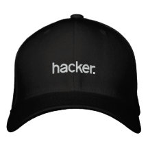 Pirata informático del gorra negro gorra de béisbol bordada