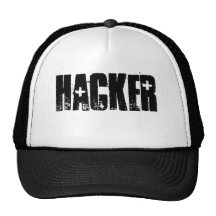 Pirata informático (impresión negra/casquillo blan gorro