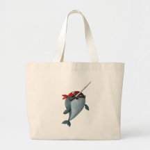 Pirata lindo Narwhal Bolsa Lienzo