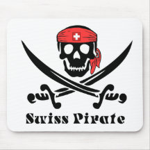 Pirata suizo alfombrilla de ratón