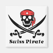 Pirata suizo imanes de nevera