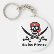 Pirata suizo llaveros personalizados