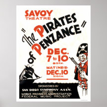 Piratas de Penzance WPA 1938 Impresiones