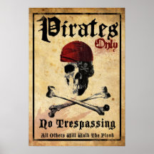 Piratas solamente posters