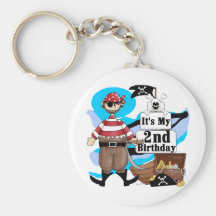 Piratee las 2das camisetas y regalos del cumpleaño llavero personalizado