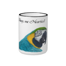 Piratee taza de Hearties del loro "Ahoy, yo"